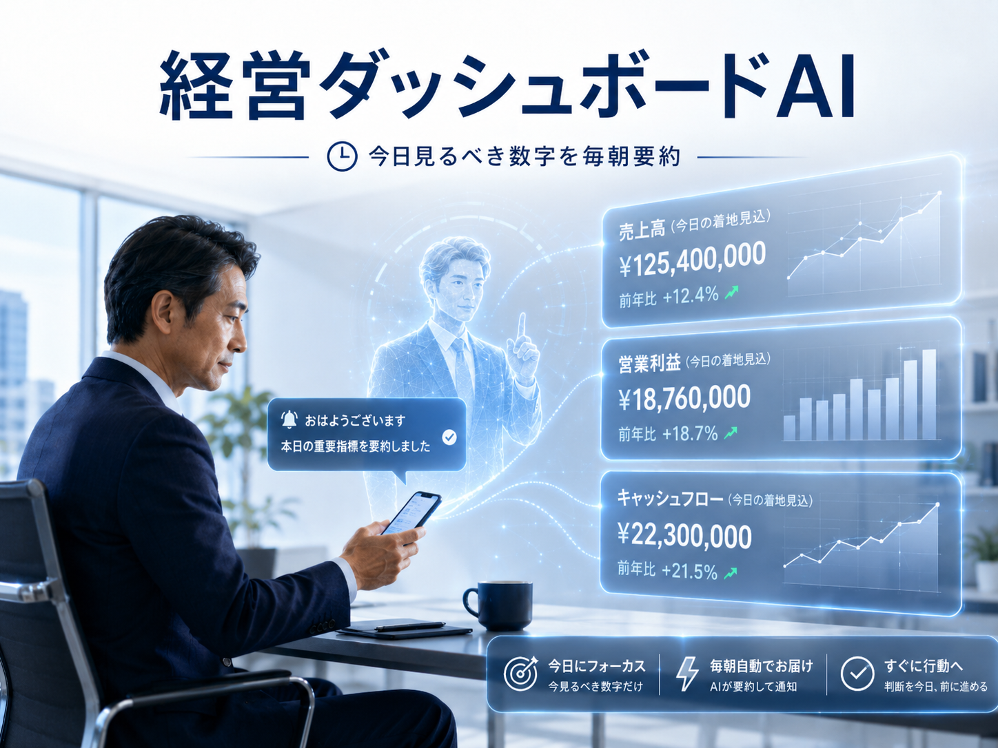 経営ダッシュボードAIのイメージ