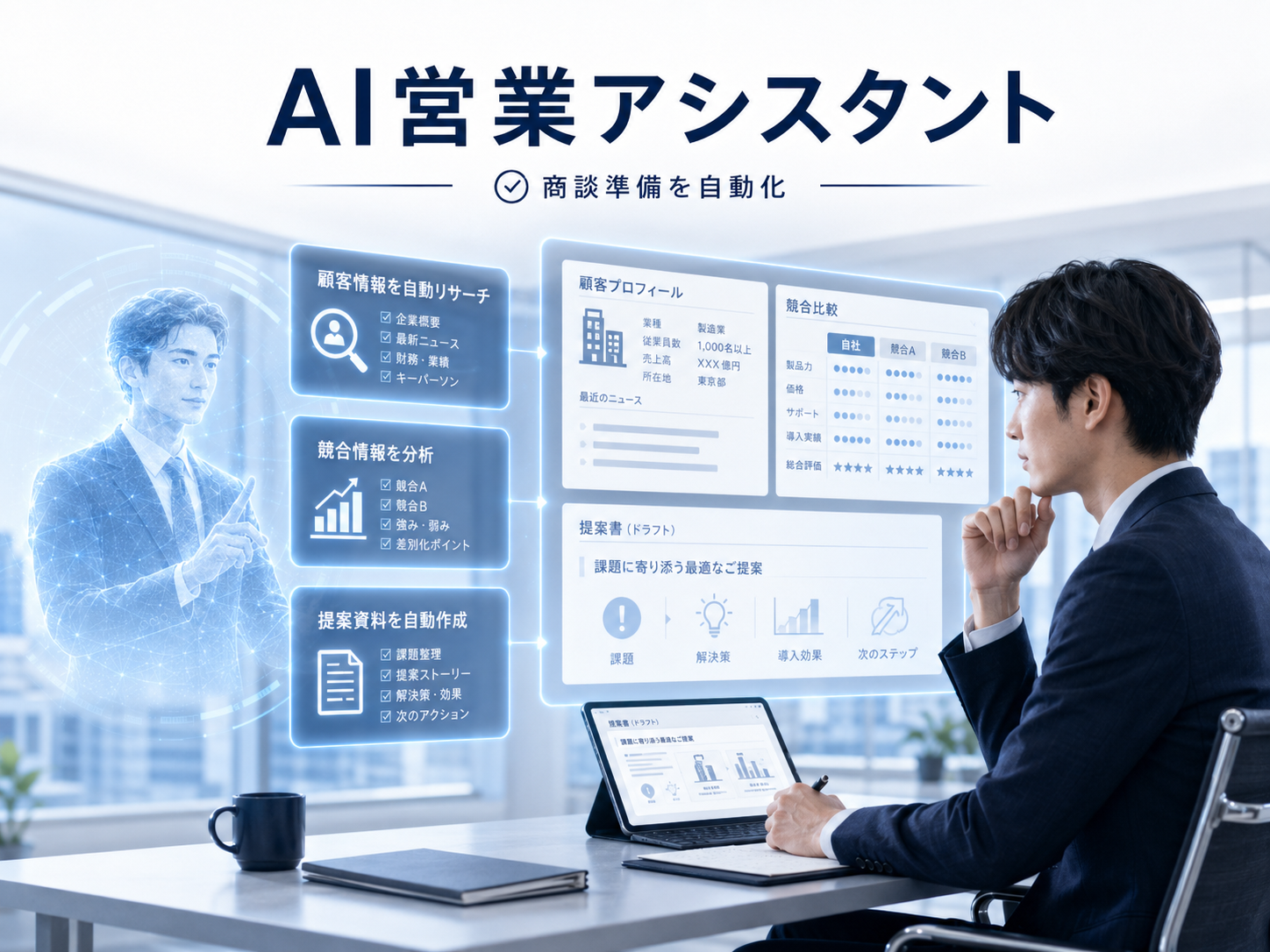 AI営業アシスタントのイメージ