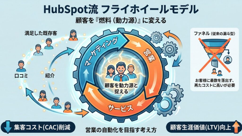【マーケティング文脈（HubSpot流）】：顧客を「燃料」に変える