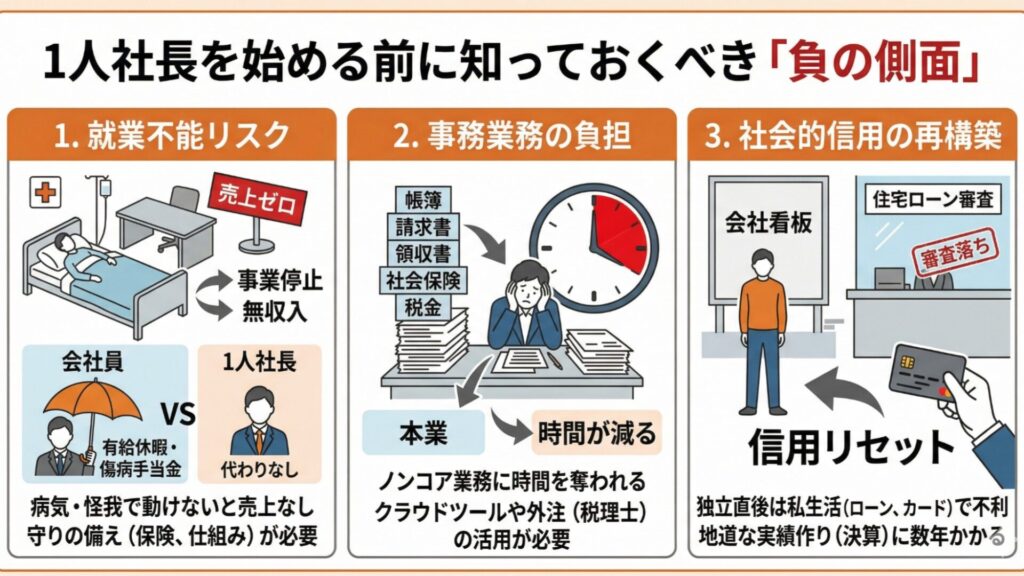 1人社長を始める前に知っておくべき「負の側面」