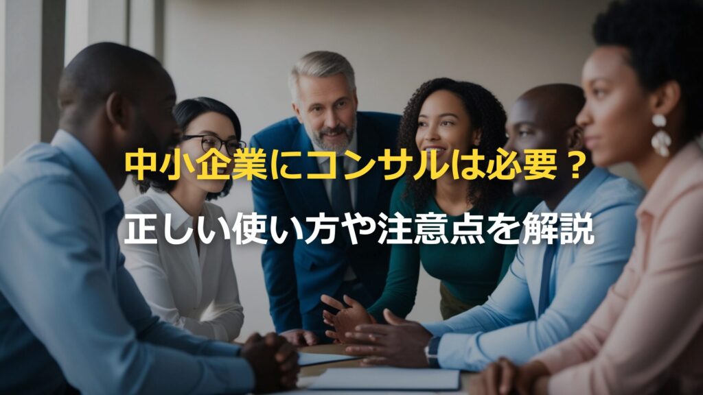 中小企業にコンサルは必要?正しい使い方や注意点を解説