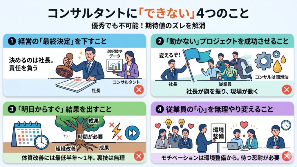 コンサルにできない4つのこと