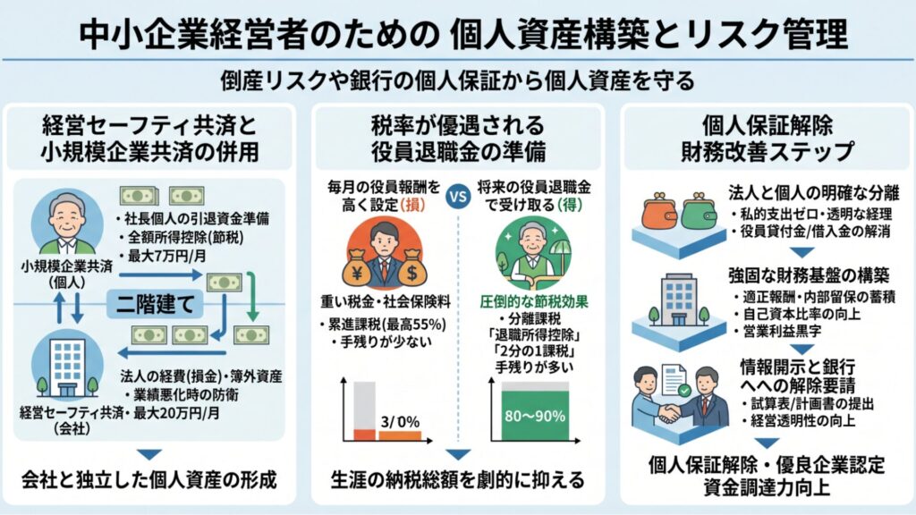 会社と切り離した個人資産の構築とリスク管理